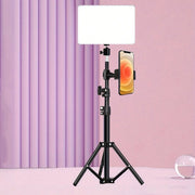 10-Inch LED Panel Light with Phone Holder and Adjustable Tripod Stand Photography Lighting Kit