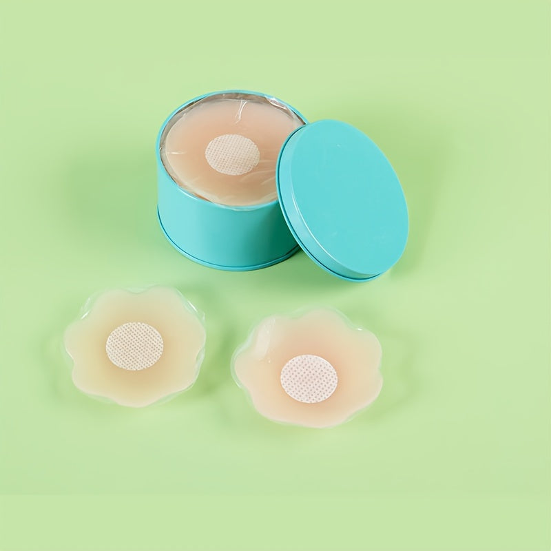 10 ta paket qayta ishlatiladigan silikon nipel qoplamalari Yengil pushti nuqta bilan strapless, o'z-o'zidan yopishadigan, shovqinsiz