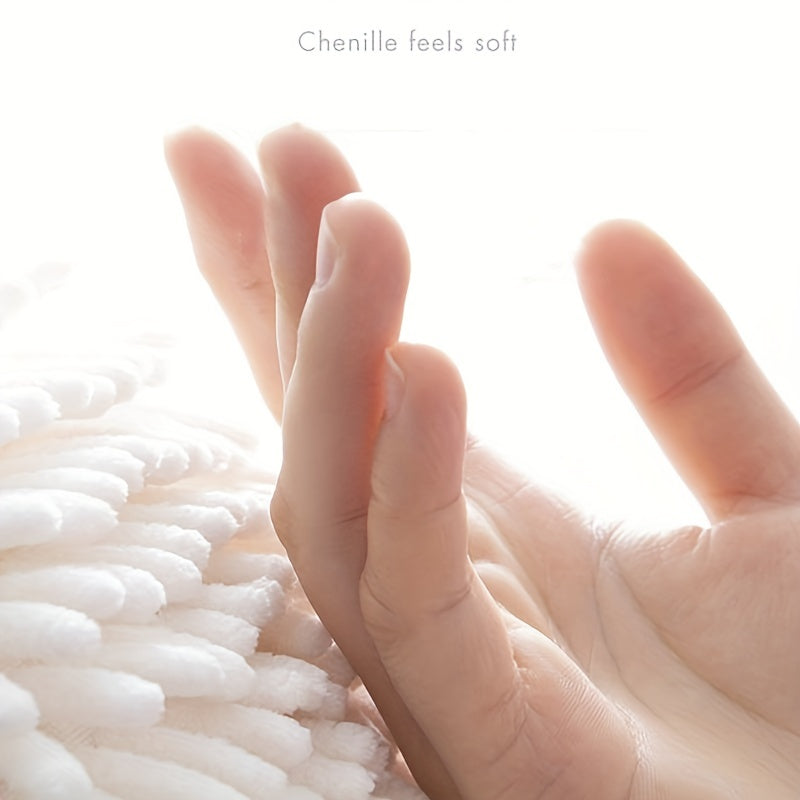 Chenille Hand Towels Quick Dry Absorbent with Hanging Loop for Bathroom Kitchen