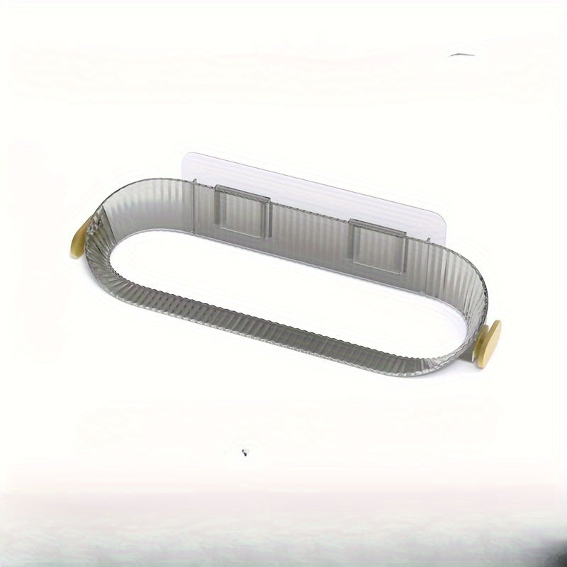 No-Drill Wall-Mounted Shoe Rack Bathroom Organizer Plastic Storage Shelf