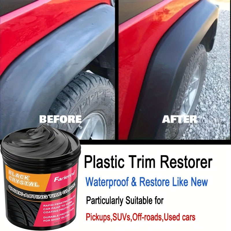 Universal Car Interior Repair Kit Plastic Cream Tire Gloss Protector 5.29oz
