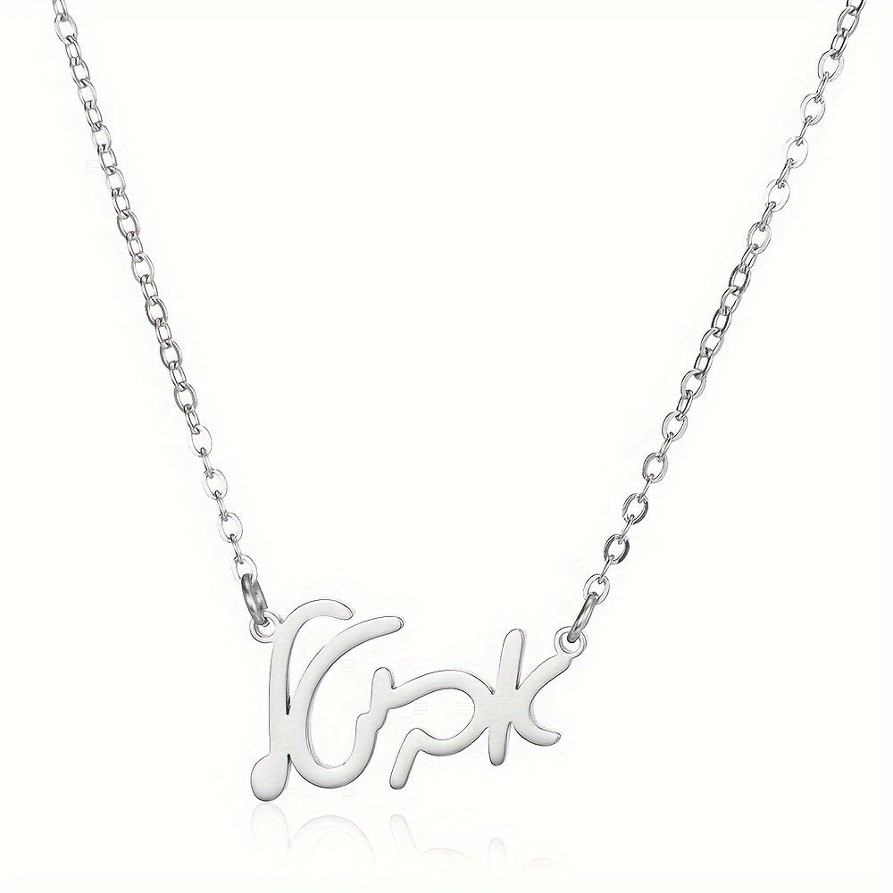 Кулон-цепочка в стиле бохо с ивритским шрифтом для женщин, позолота 18K, из нержавеющей стали, элегантный подарок