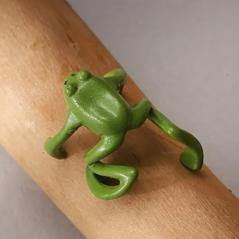 Unisex Resin Ear Bone Clip Green Frog Punk Style Non-Piercing Jewelry