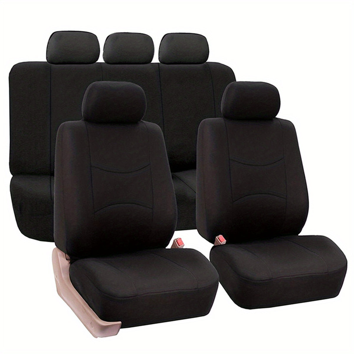 Polyester Car Seat Cover Set for 5 Seats Universal Fit Breathable Durable
