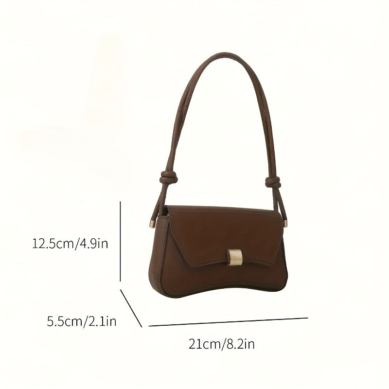 Faux Leather Crossbody Bag for Women and Teens in Chocolate Brown for Office Travel College