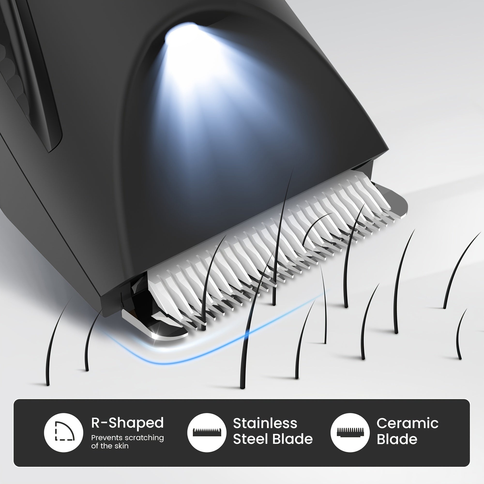 Беспроводной электробритва для тела с USB-зарядкой, светодиодным индикатором и аккумулятором 600 мАч