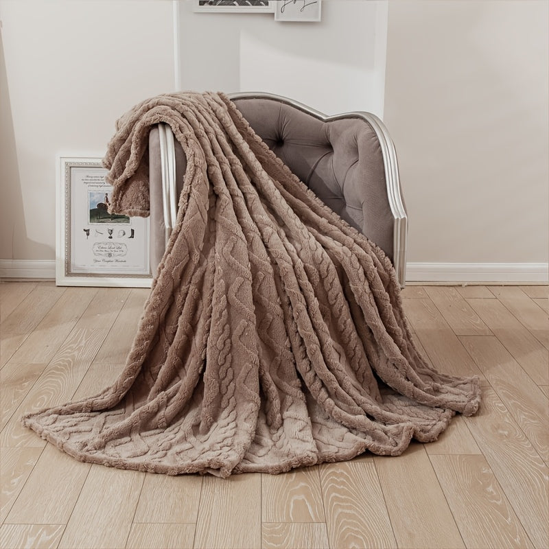 Velvet Single-Layer Blanket Sofa Throw for Travel Camping and Gifting in Multiple Colors