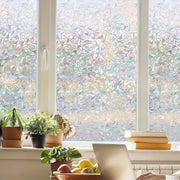 Translucent Geometric Pattern Window Film Static Cling Thermal Insulation Sticker Glue-Free Installation