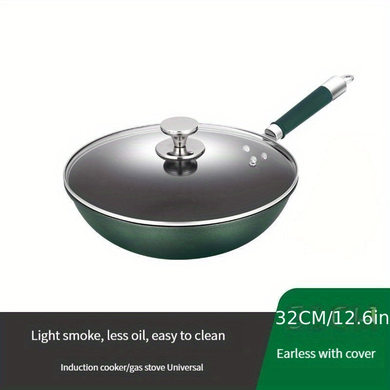 Cast Iron Cookware Set Non-Stick Skillet Egg Fry Pan Wok Stir-Fry Pan for Gas and Induction