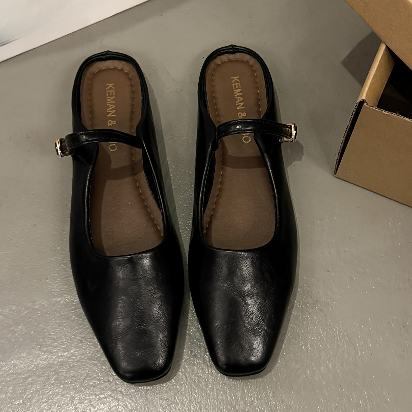 Women’s Summer Mules Brown Synthetic Slip-On Chunky Heel