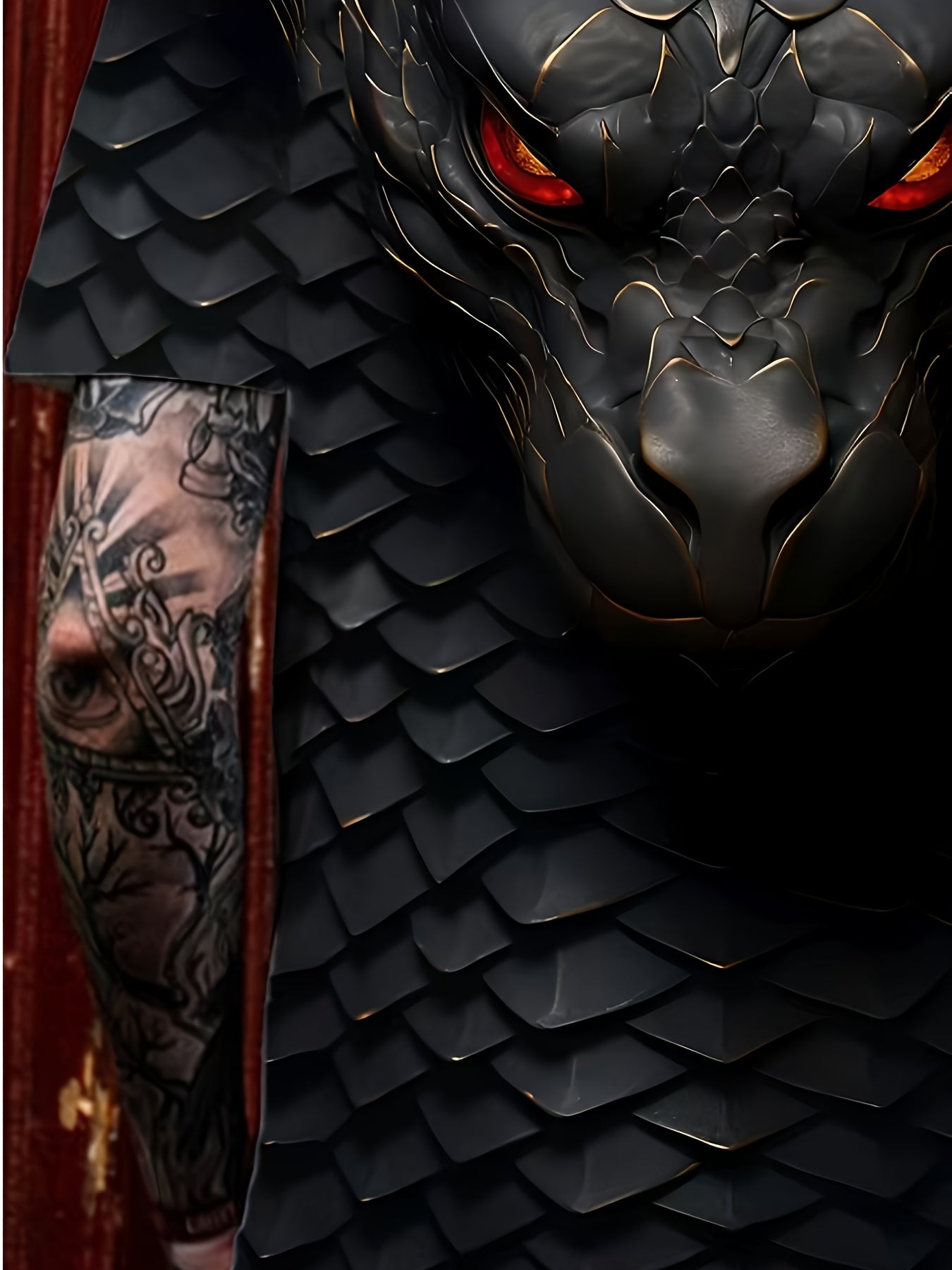 Мужская футболка большого размера с коротким рукавом, 3D-змеиный узор, летняя трикотажная полиэстеровая