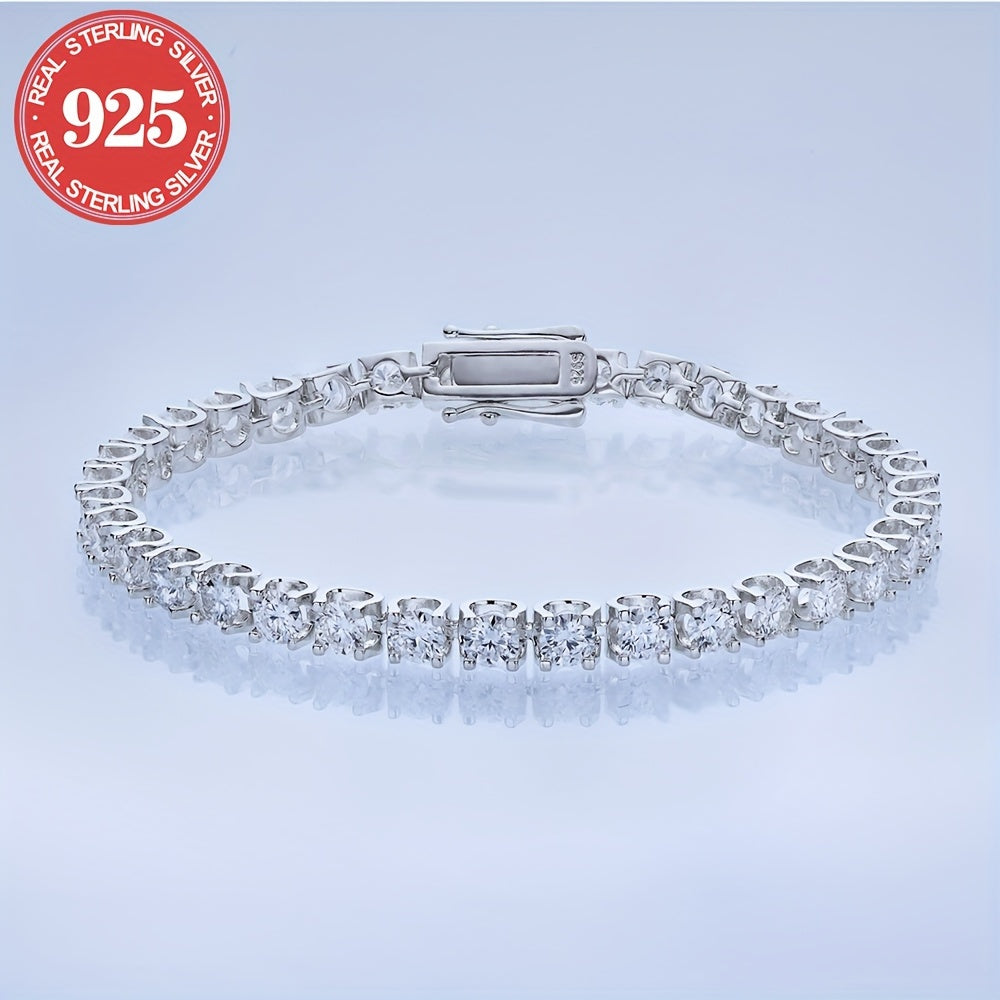 Women’s Hip Hop Style Jewelry Bracelet with Moissanite and Gift Box