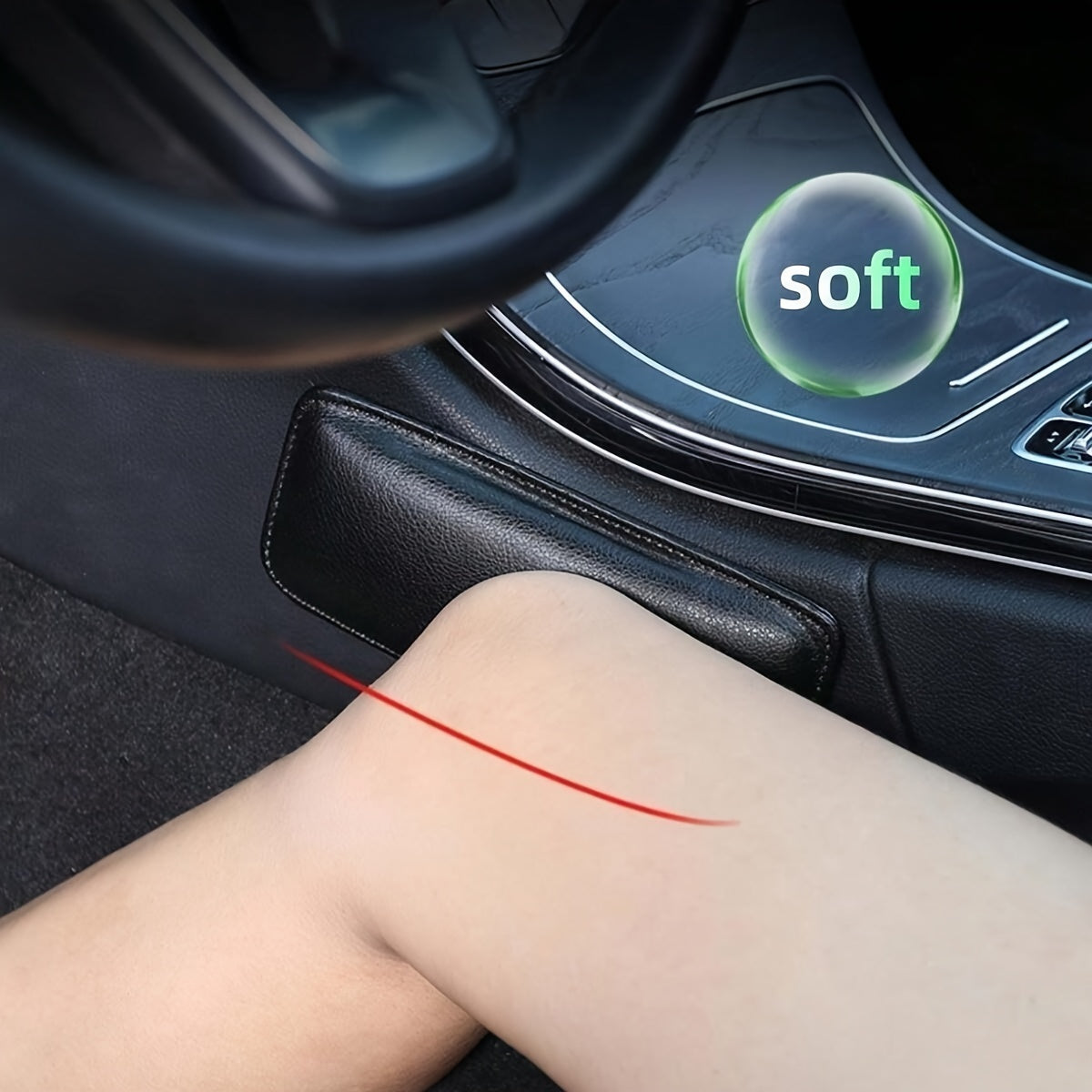 Car Driver Leg Rest Pad Support Knee Pad Comfort Foam Black