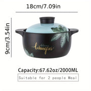 Ceramic Casserole Dish 67oz High-Temperature Resistant Induction Compatible for Soups Stews
