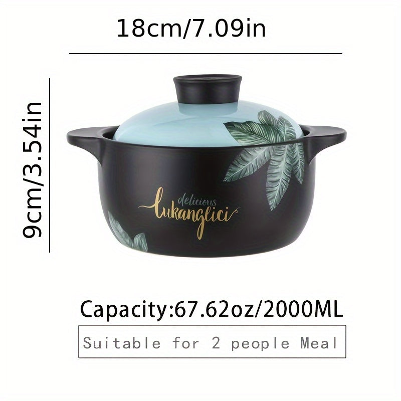 Ceramic Casserole Dish 67oz High-Temperature Resistant Induction Compatible for Soups Stews