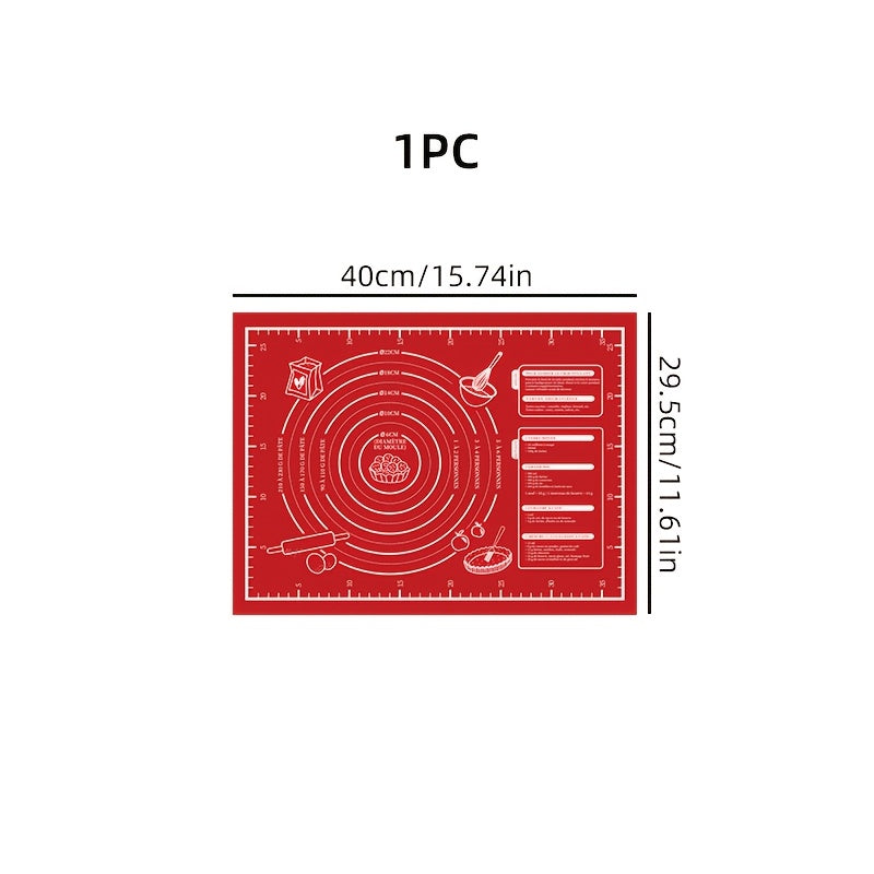 Silicone Baking Mat with Measurements Non-Slip Reusable Food-Grade EVA Pastry Rolling Pad
