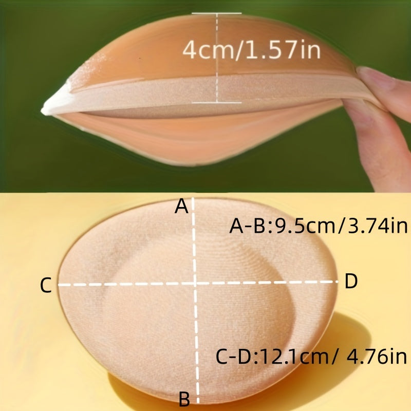 Almohadillas adhesivas para realzar el pecho de mujer, inserts para sujetador para lencería, color sólido, 1 par