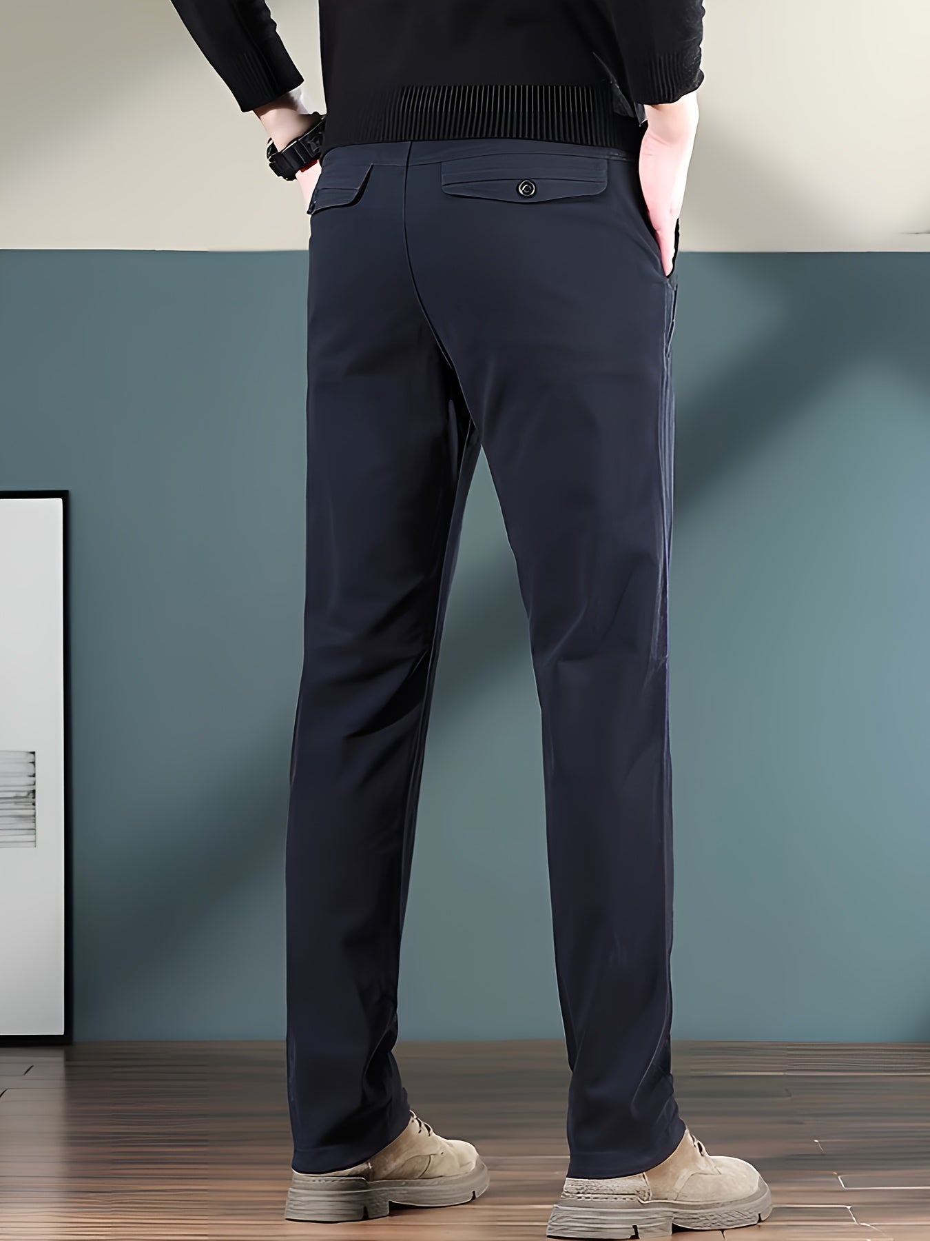 Vaqueros de mezclilla ligera de corte ajustado para hombre, algodón y spandex, ropa casual para exteriores