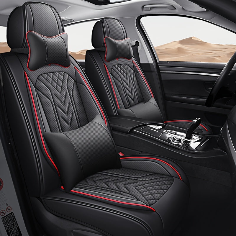 Universal Napa Leather Seat Covers for Five Seats All-Season Automotive