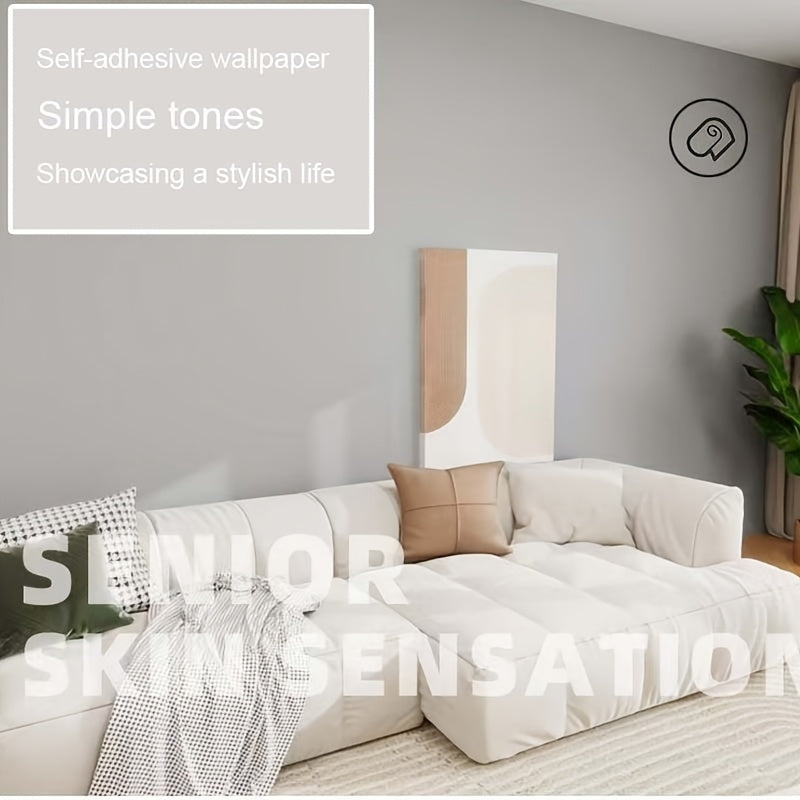 Matte White Self-Adhesive Vinyl Wallpaper for Kitchen Cabinets and Furniture