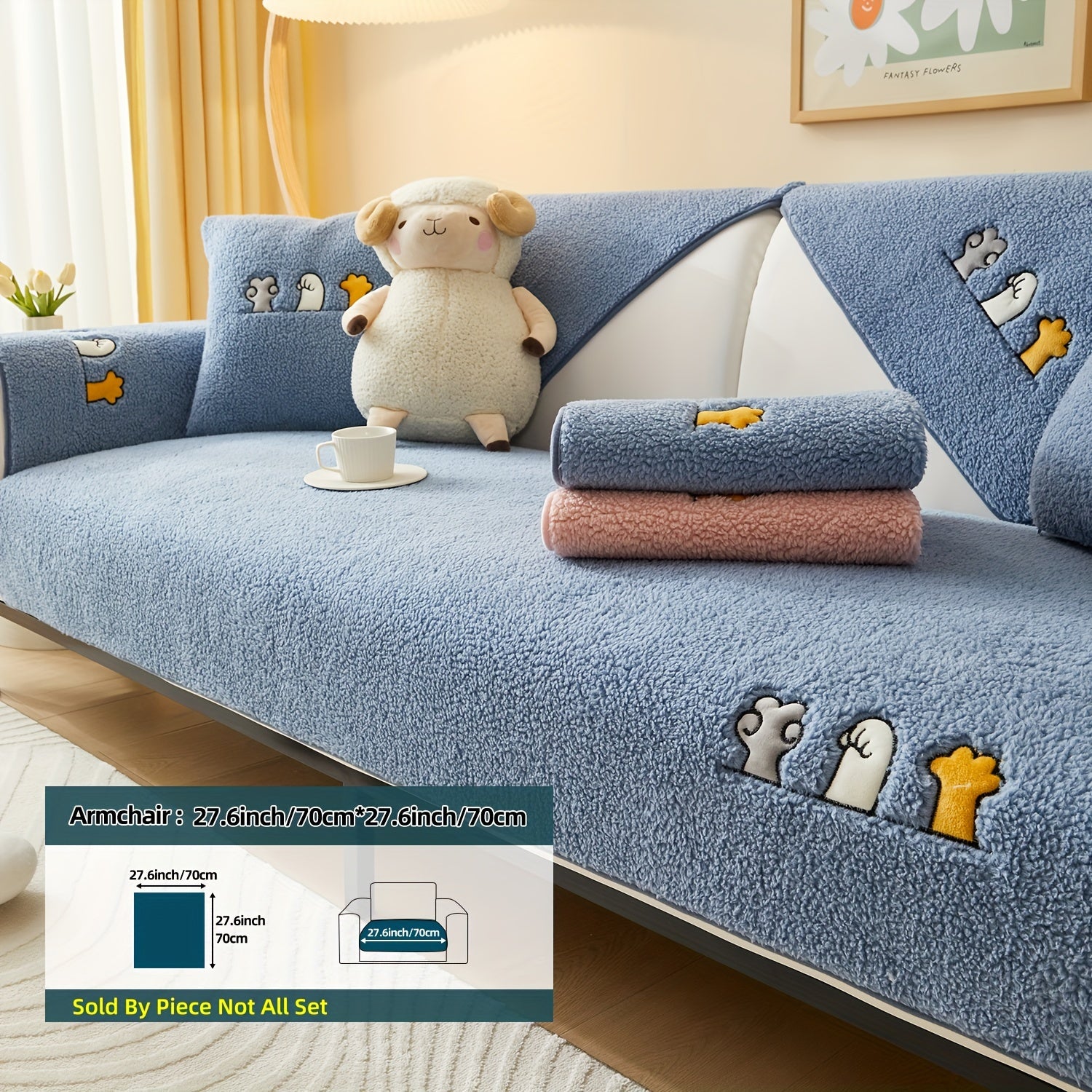 Плюшевый чехол на диван для собак, противоскользящий, защитный чехол для мебели