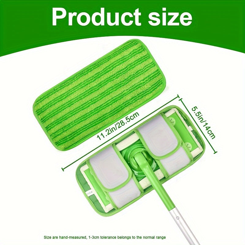 4-Pack Microfiber Mop Pads for Deep Cleaning Reusable Dust Removal Refill Pads