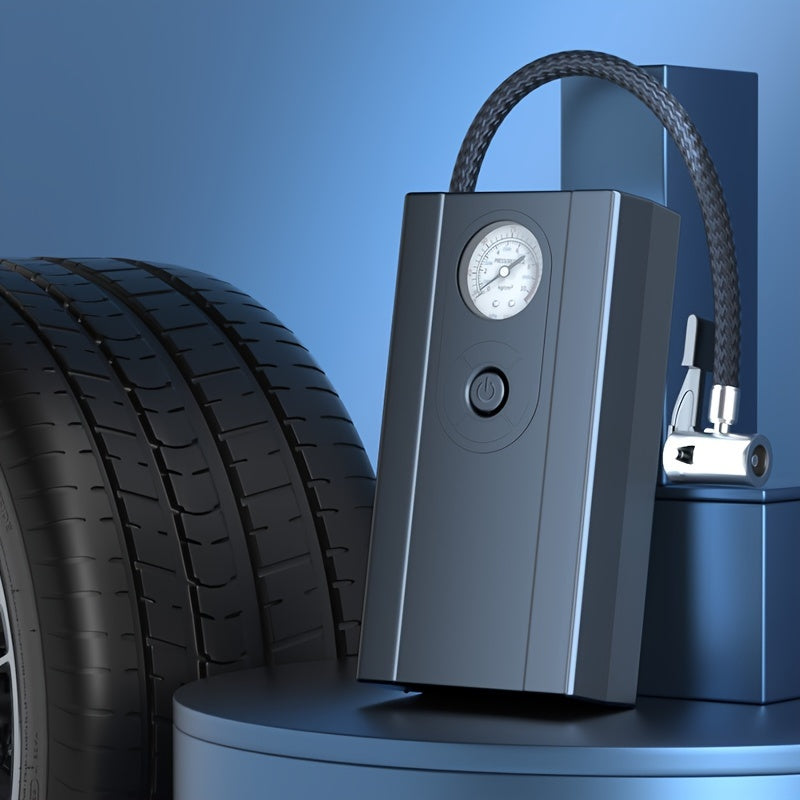 Высокоскоростной портативный воздушный компрессор с цифровым манометром для накачки автомобилей, мотоциклов, велосипедов