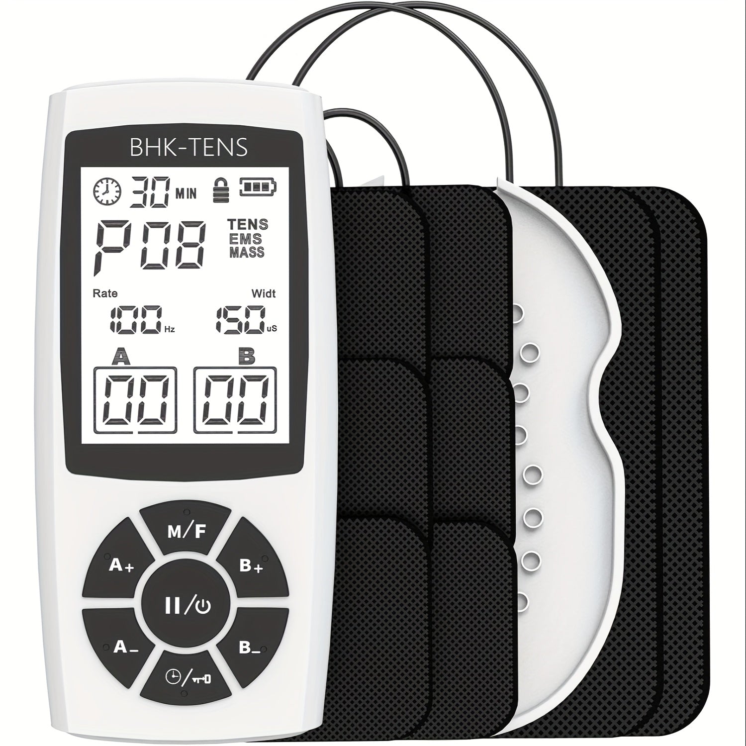 BHK-TENS Qayta zaryadlanadigan TENS qurilmasi - Og'riq terapiyasi uchun USB orqali zaryadlanadigan EMS mushak stimulyatori