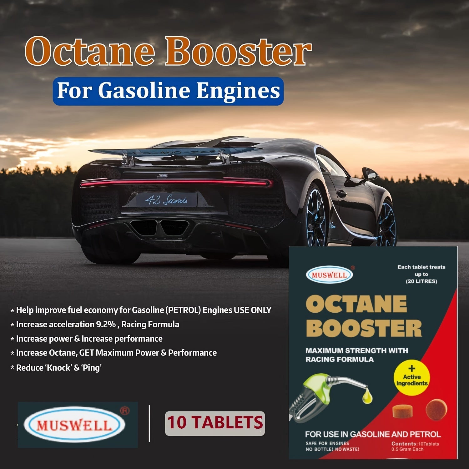 Octane Booster Fuel Additive for Petrol Engines Fast Acceleration 200L