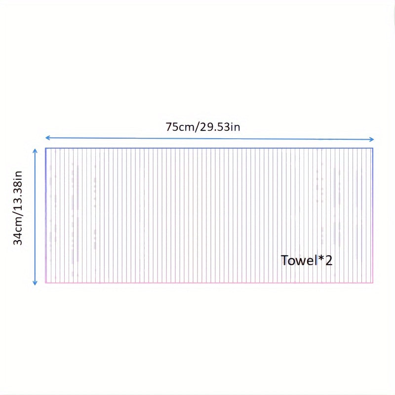 Cotton Lavender Towels Set with White and Purple Colors