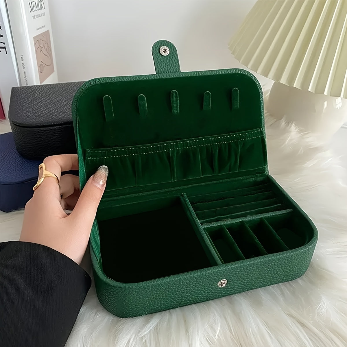 Органайзер для украшений для путешествий для женщин и мужчин, компактный кейс для хранения