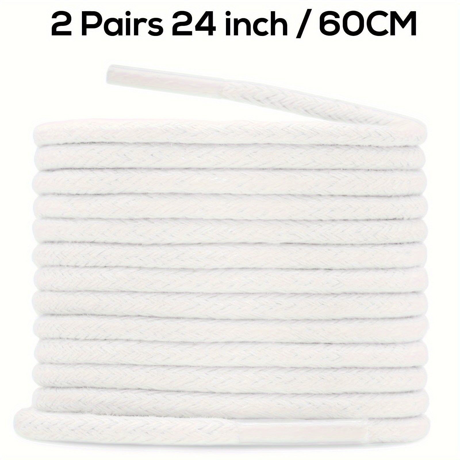 Unisex Waxed Shoelaces 0.25cm Thick Round Replacement Multi-Coloured 4 Pairs