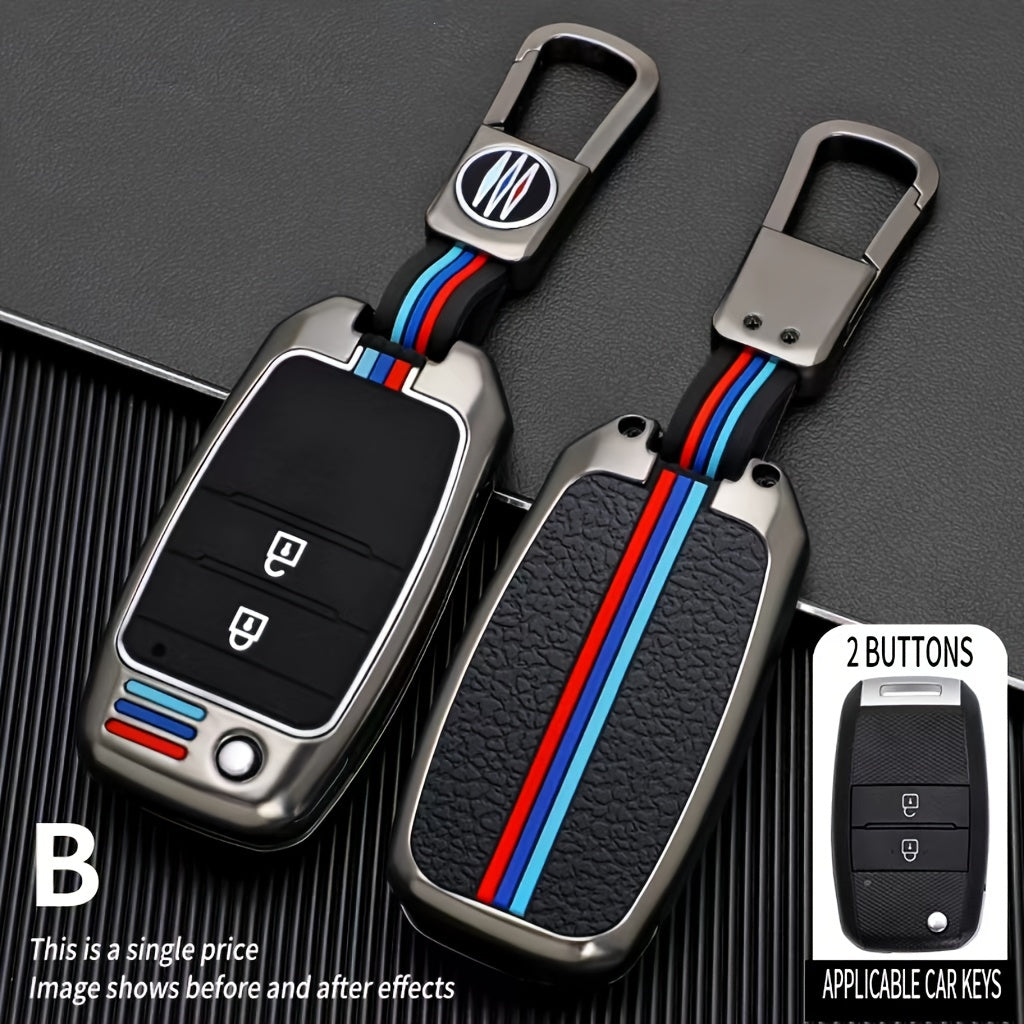 Car Key Case Cover for Multiple Vehicles 2/3/4 Button Keychain