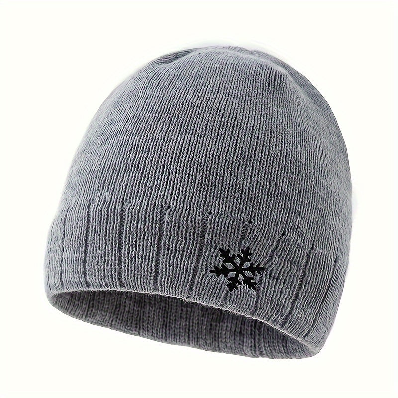 Thick Knitted Thermal Fleece Hat for Autumn Winter Warm Beanie