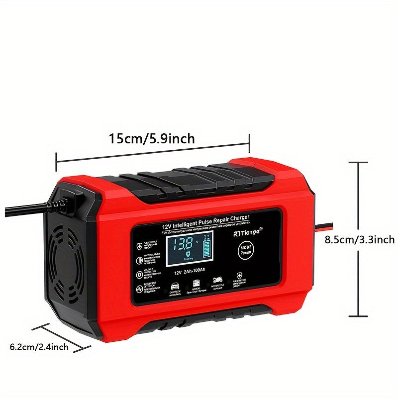 12V 6A Aqlli Batareya Zaryadlagichi Avtomobil, Mototsikl, SUV, Bog' mowersi uchun