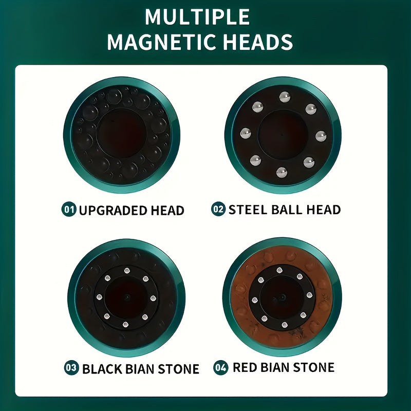 USB orqali zaryadlanadigan massaj qiluvchi, isitish bilan qoplash terapiyasi, butun tanani bo'shatuvchi qo'lga olinadigan dizayn.