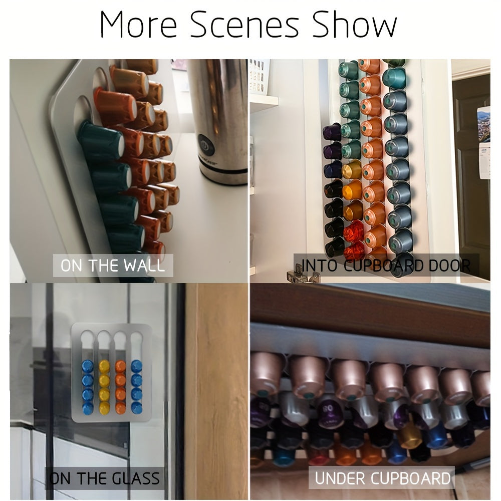 Алюминиевая настенная подставка для кофейных капсул для хранения кофейных капсул