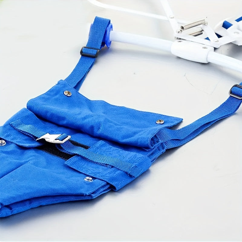 Универсальный детский прогулочный ремень с сиденьем для комфорта - прочный нейлоновый материал синего цвета - идеален для занятий как в помещении, так и на улице.