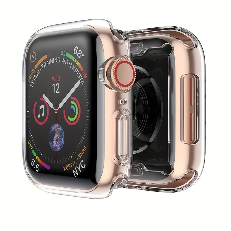 Transparent Full Coverage TPU Watch Case Set for Apple Watch Series 9-2 38mm-45mm