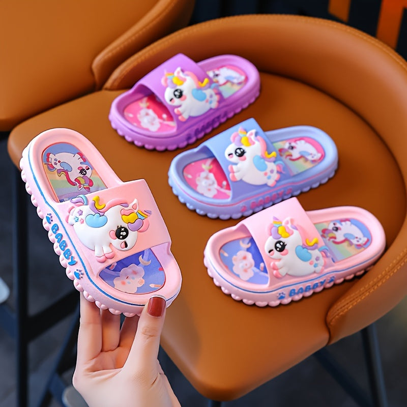 Kids' PVC Bunny Slippers Non-Slip Indoor Outdoor Comfortable for Boys and Girls