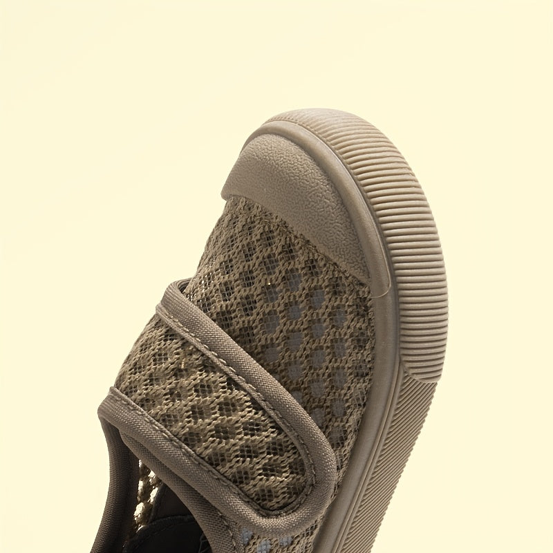 Kids Boys Summer Mesh Sneakers Breathable Hollow Design Lightweight Casual Shoes