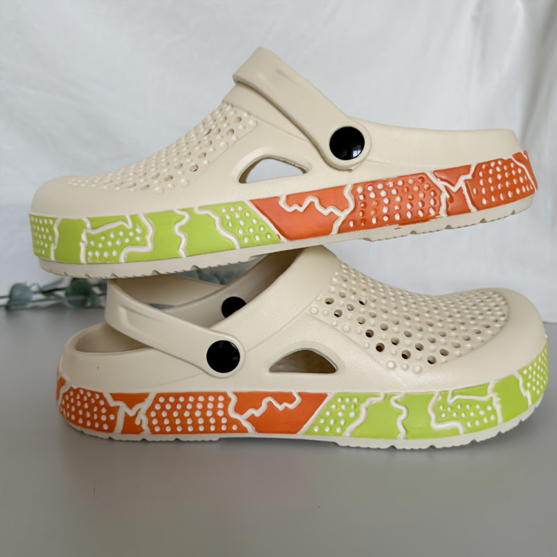 Women's Breathable EVA Slide Sandals Two-Tone Vented Casual Footwear