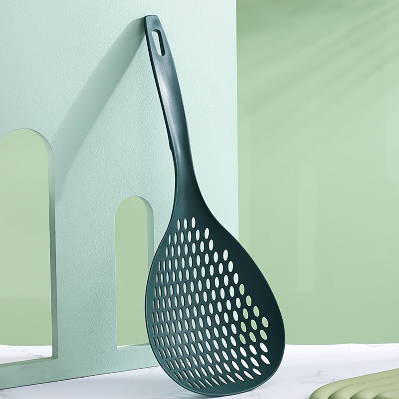 High Temperature Resistant Slotted Spoon Long Handle Large for Draining and Cleaning