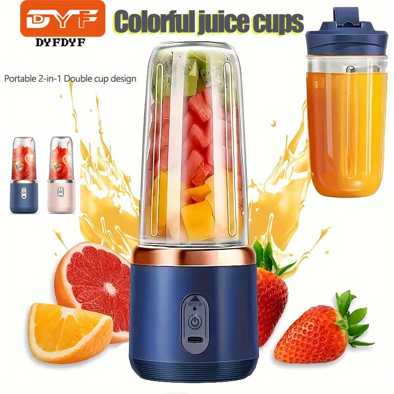 Portable 2-in-1 Stainless Steel Blender and Juicer for Fruit and Ice