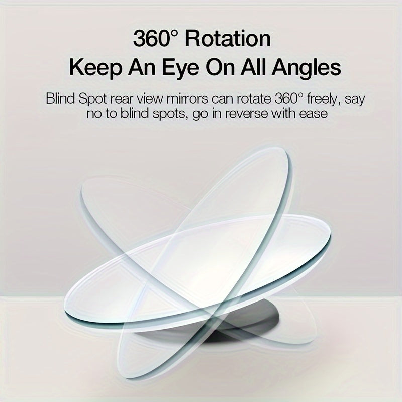 Car Safety Accessories 2pcs 360° Rotatable Blind Spot Mirrors for Vehicles