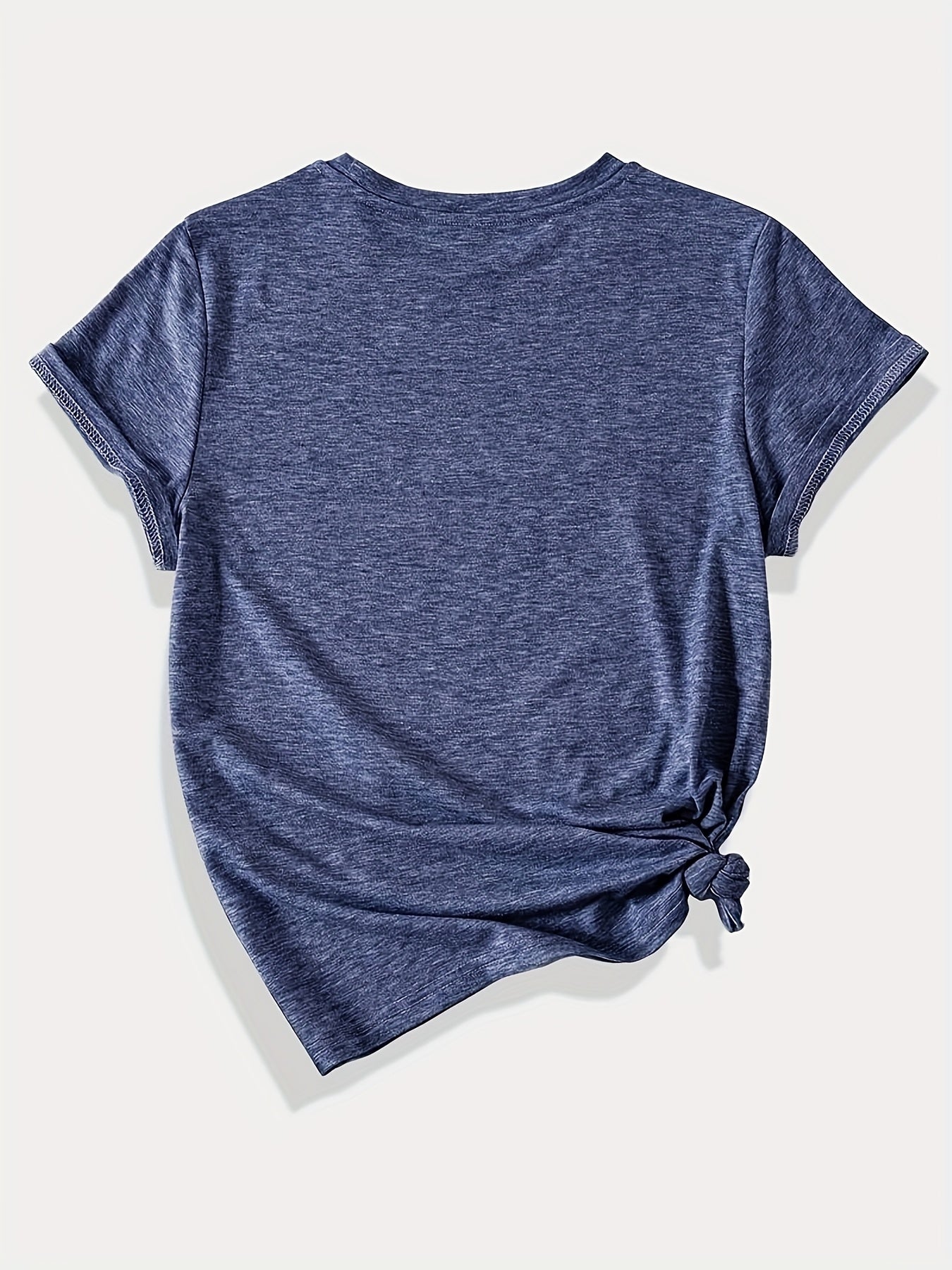 Women's Plus Size Casual T-Shirt with Paw Print Crew Neck All-Season