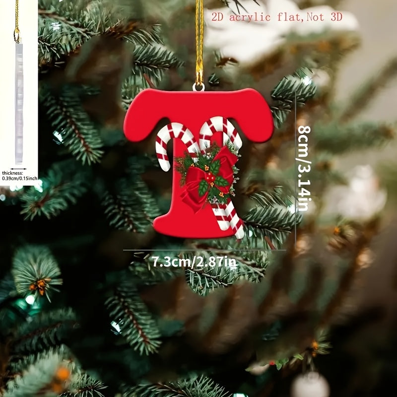 26pcs Acrylic Christmas Tree Ornaments Hanging Pendants for Home and Party Decoration