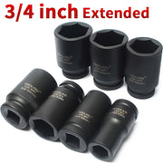 Тяжелая пневматическая головка-ключ 3/4 дюйма, средняя длина, хром-ванадий