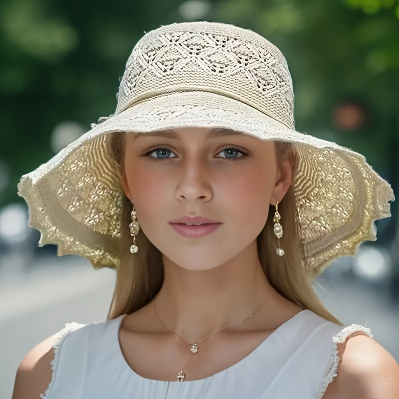 Women's Wide Brim Sun Hat with UPF Protection, Foldable, Breathable, Summer Travel