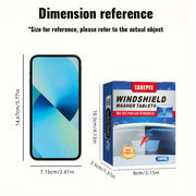 Car Glass Cleaner Tablets, Concentrated, Removes Oil and Fog, Restores Clarity
